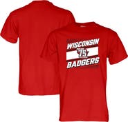 BLUE 84 Men's Blue 84 Red Wisconsin Badgers Men's Hockey 75th Season T-Shirt