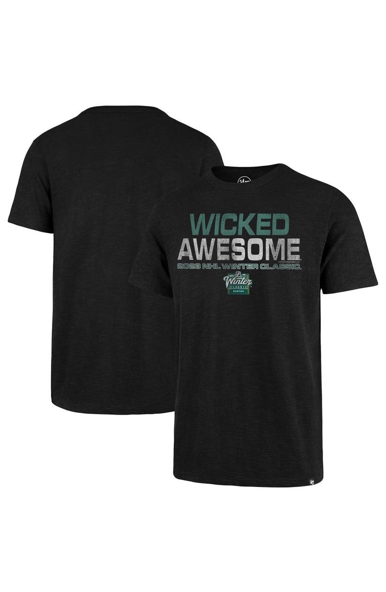 '47 Men's '47 Black 2023 NHL Winter Classic Wicked Awesome Scrum T-Shirt from '47, Main, color, 