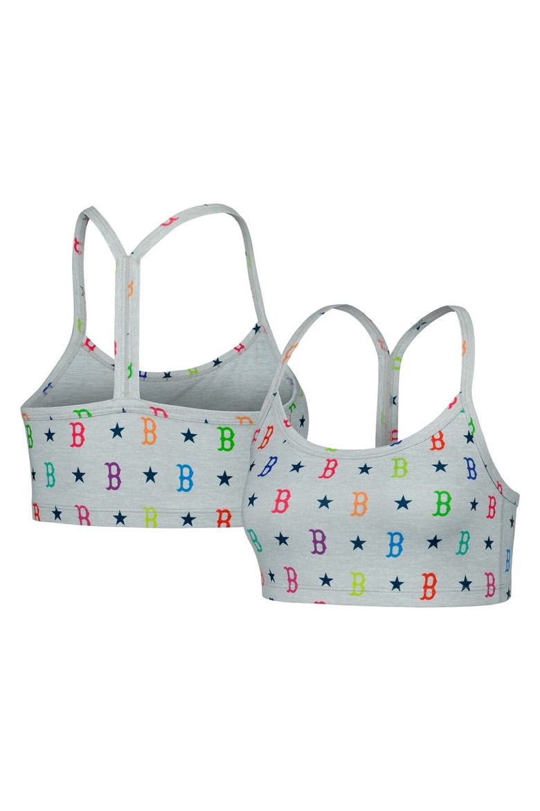Women's Terez Gray Boston Red Sox TLC Rainbow Bra, Main, color, Gray