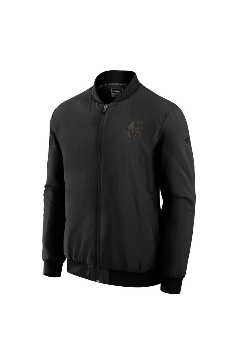 FANATICS Men's Fanatics Black Vegas Golden Knights Authentic Pro Road Lightweight Full-Zip Bomber Jacket, Alternate, color, Black