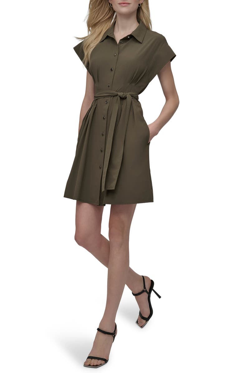 DKNY Commuter Leopard Shirtdress, Alternate, color,