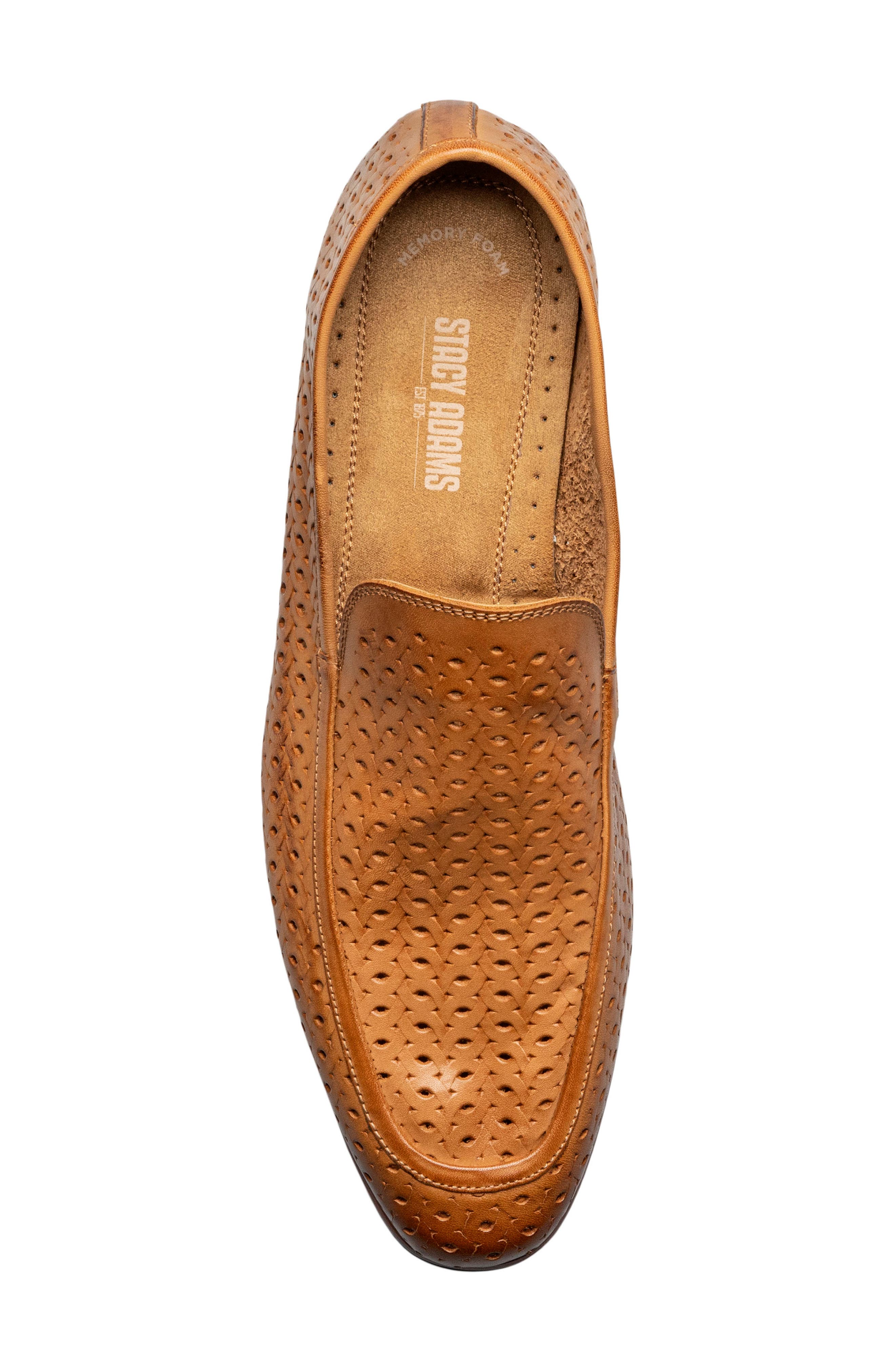 Stacy Adams Winden Perforated Loafer, Alternate, color, Natural