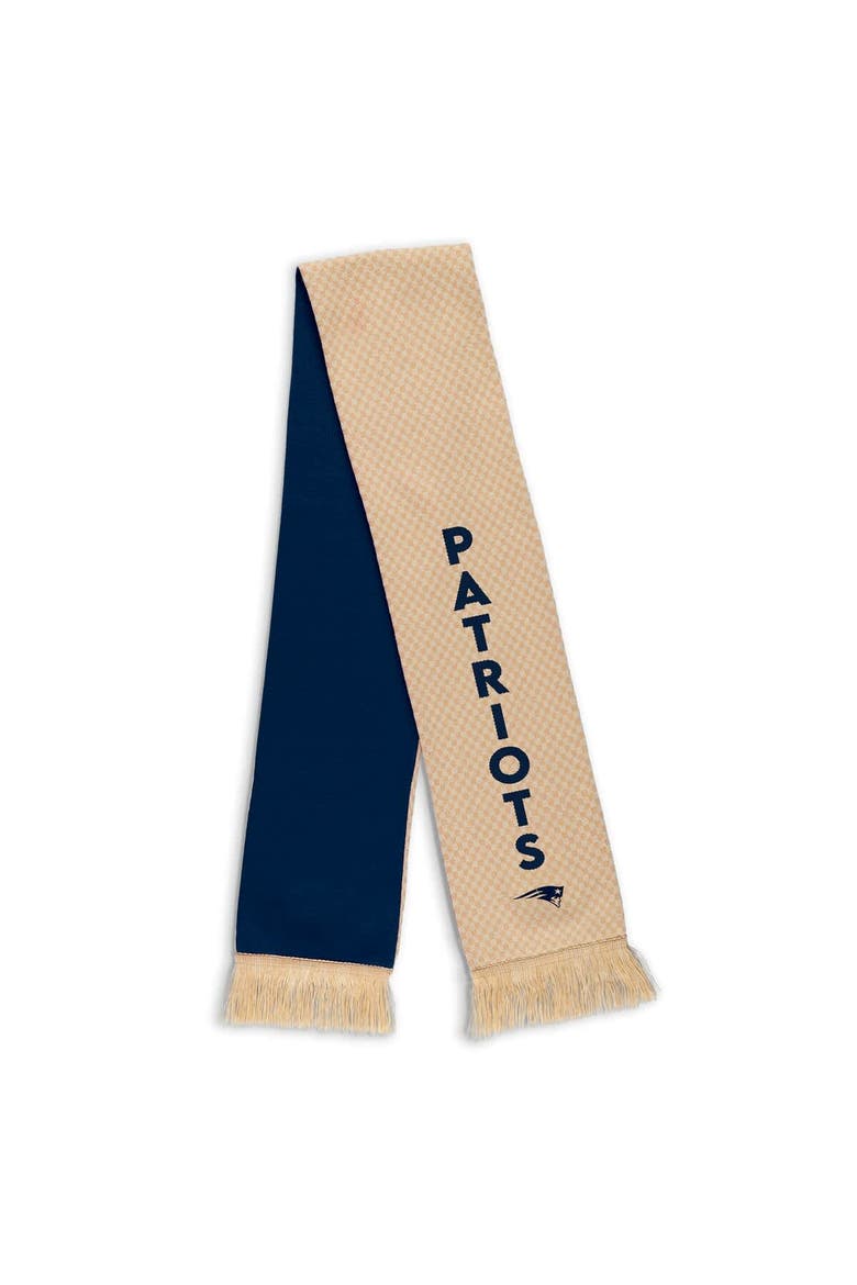 Women's WEAR by Erin Andrews New England Patriots Tonal Microcheck Scarf & Glove Set, Alternate, color, Tan