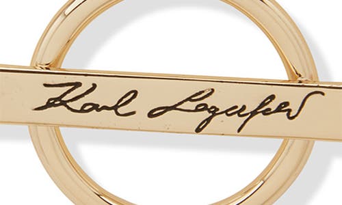 Karl Lagerfeld Logo Toggle Drop Earrings