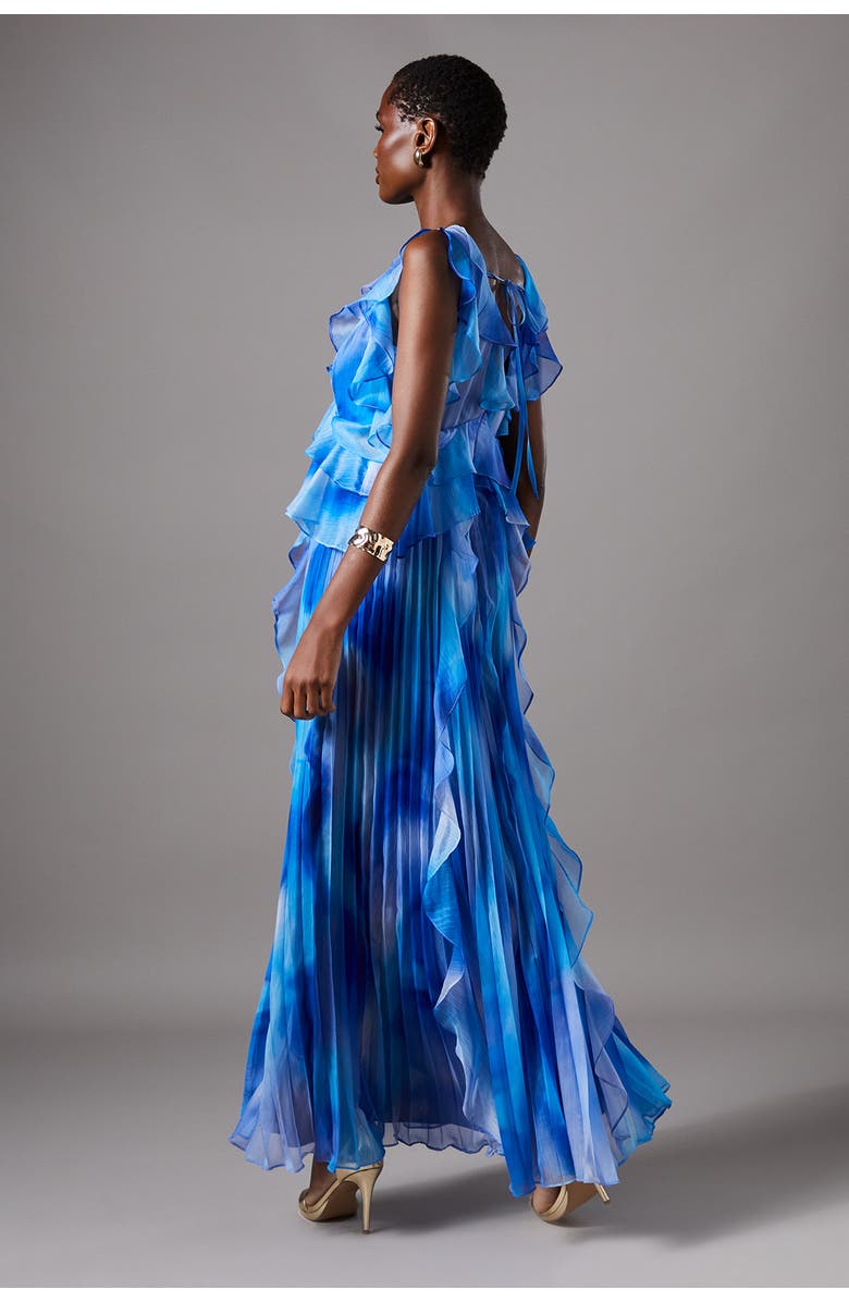 Coast Sleeveless V-Neck Chiffon Maxi Dress, Alternate, color, Blue