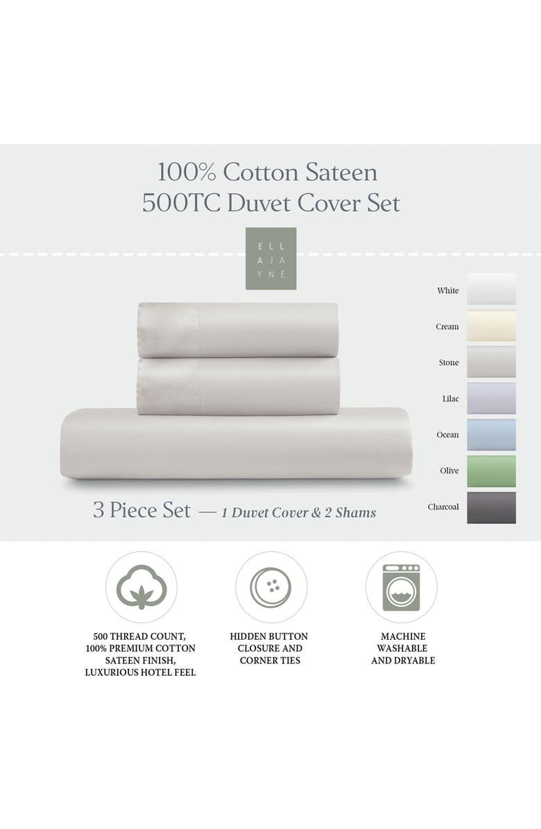 ELLA JAYNE HOME 500 Thread Count Cotton Duvet Cover & Sham Set, Alternate, color, 