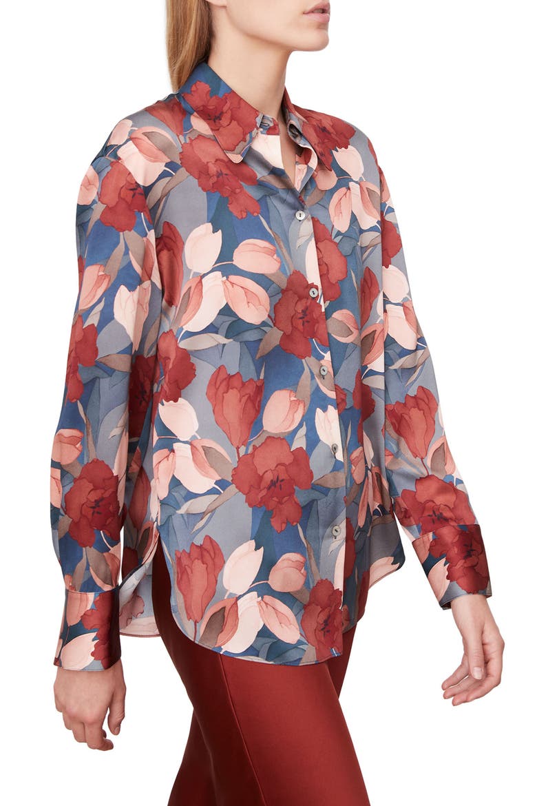 Nouveau Magnolia Silk Blouse, Alternate, color, TWILIGHT