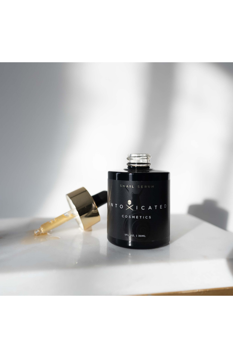 Intoxicated Cosmetics Snail Serum + Intoxicated Cosmetics Hat Bundle | 1 fl oz/ 30 ml | Anti-Aging Formula with Vegan Snake Peptides | Hydrating Hyaluronic Acid | Niacinamide for Radiant Skin Repair, Alternate, color, NO COLOR