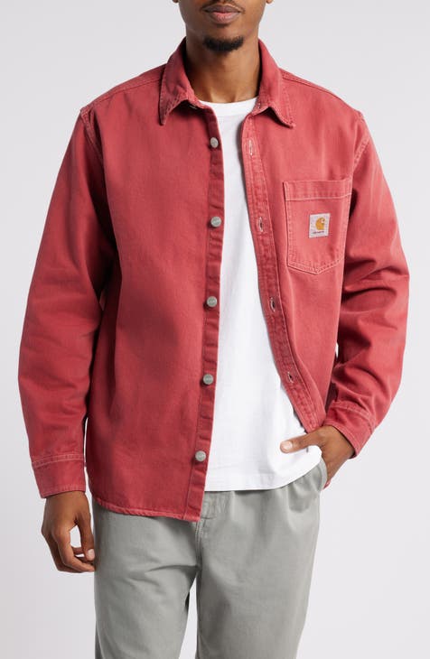 Cotton shirt jacket mens best sale