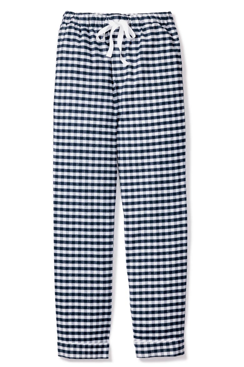 Gingham Twill Pants, Main, color, NAVY