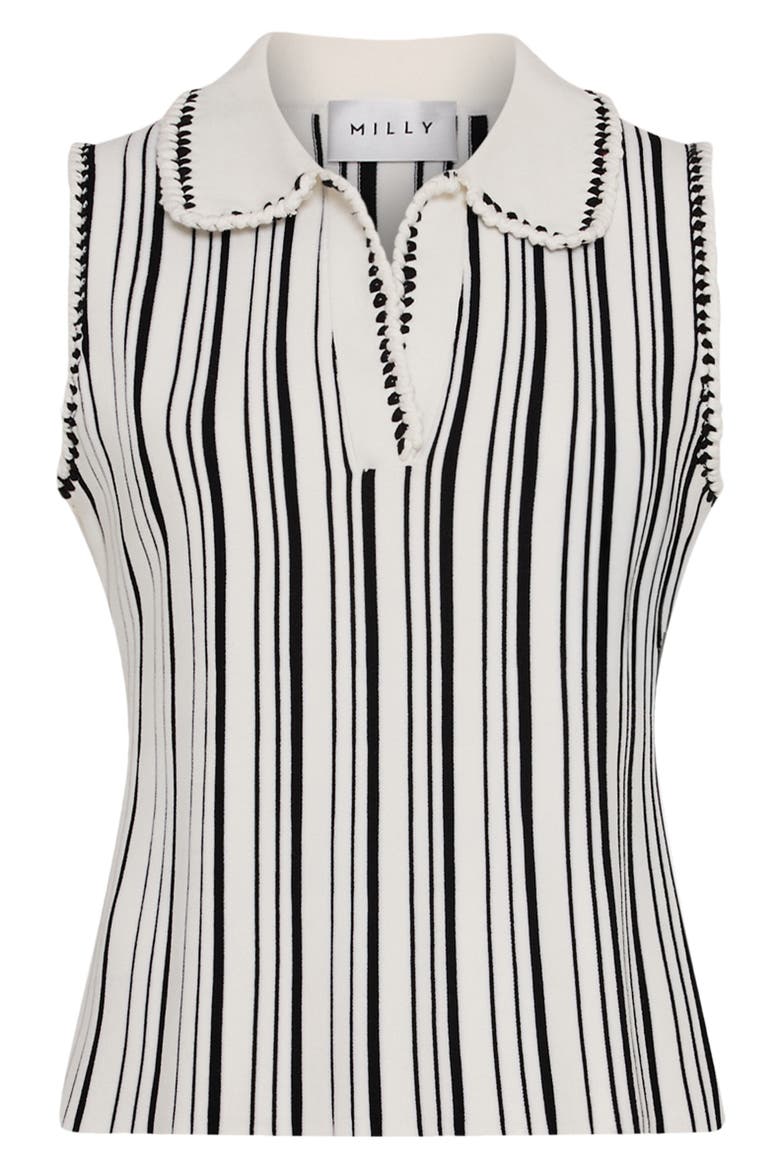 Kaya Knit Sleeveless Top, Alternate, color, BLACK/ WHITE