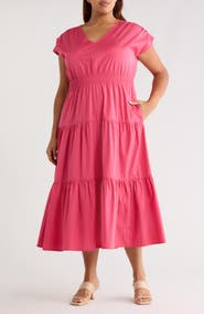 Nordstrom Tiered Cotton Poplin Dress