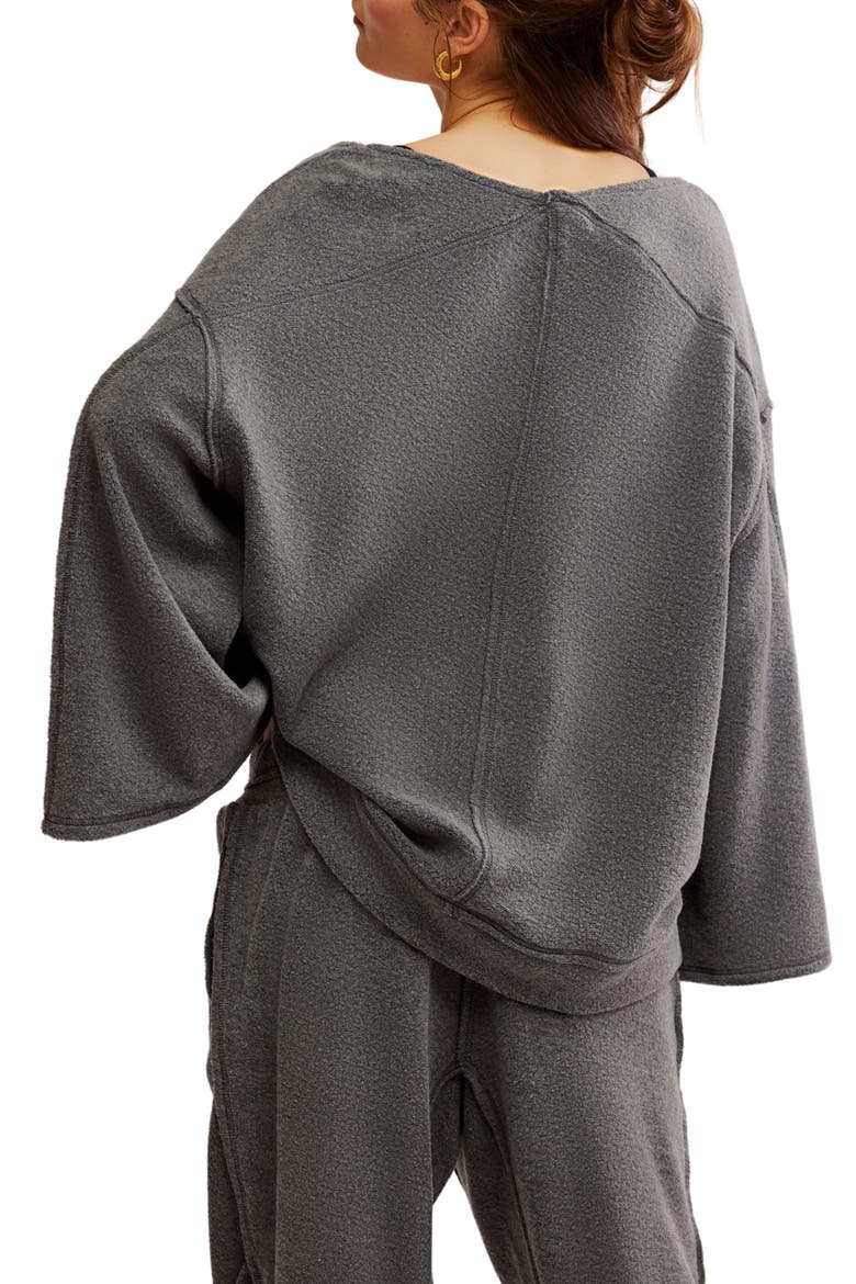 Day Off Fleece Pullover, Alternate, color, WASHED BLACK