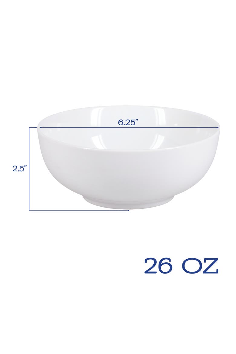 Set of 8 Chowder Bowls, Alternate, color, WHITE