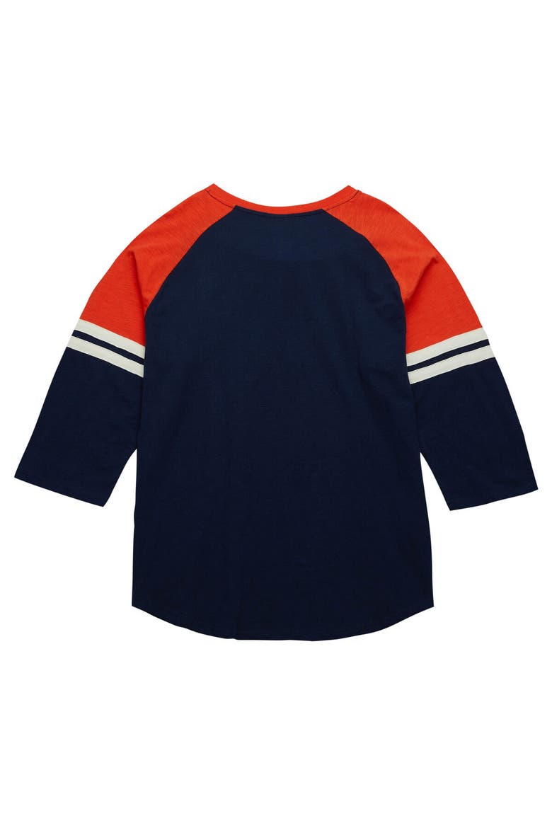 Men's Mitchell & Ness Navy Houston Astros Cooperstown Collection Legendary Raglan Slub Henley 3/4-Sleeve T-Shirt, Alternate, color, Navy