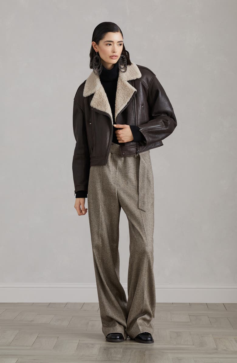 Brunello Cucinelli Loose Corset trousers with monili, Alternate, color, 