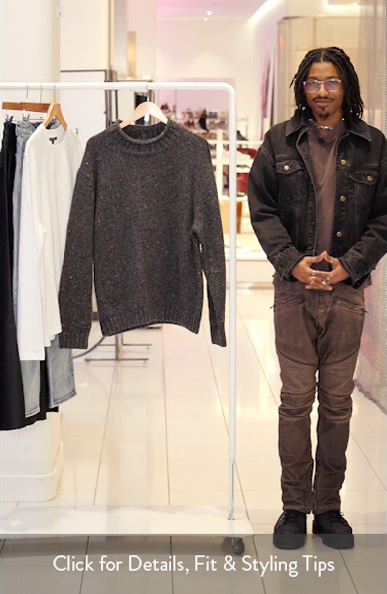 Roll Neck Donegal Wool Blend Sweater, sales video thumbnail