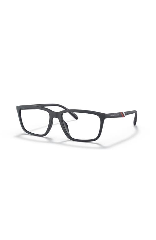 Armani Exchange 55mm Rectangle Optical Glasses In Brown