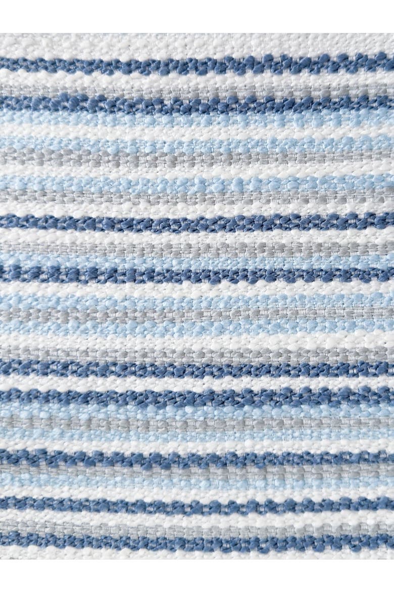 Blue Yacht Stripe Indoor Outdoor Table Runner, Alternate, color, blue