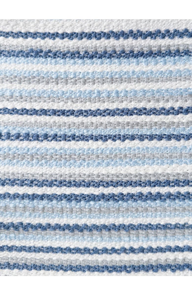 Anaya Blue Yacht Stripe Indoor Outdoor Table Runner, Alternate, color,