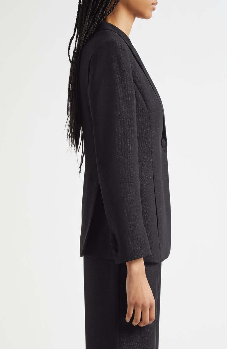 Emporio Armani One-Button Blazer, Alternate, color, Solid Black