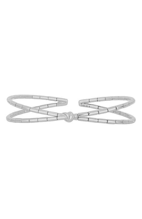 Bony Levy 14k Gold Crossover Knot Open Bangle Bracelet