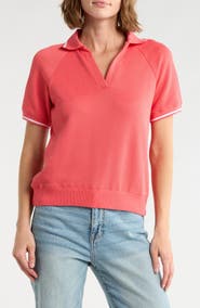 Joie Contrast Stripe Polo