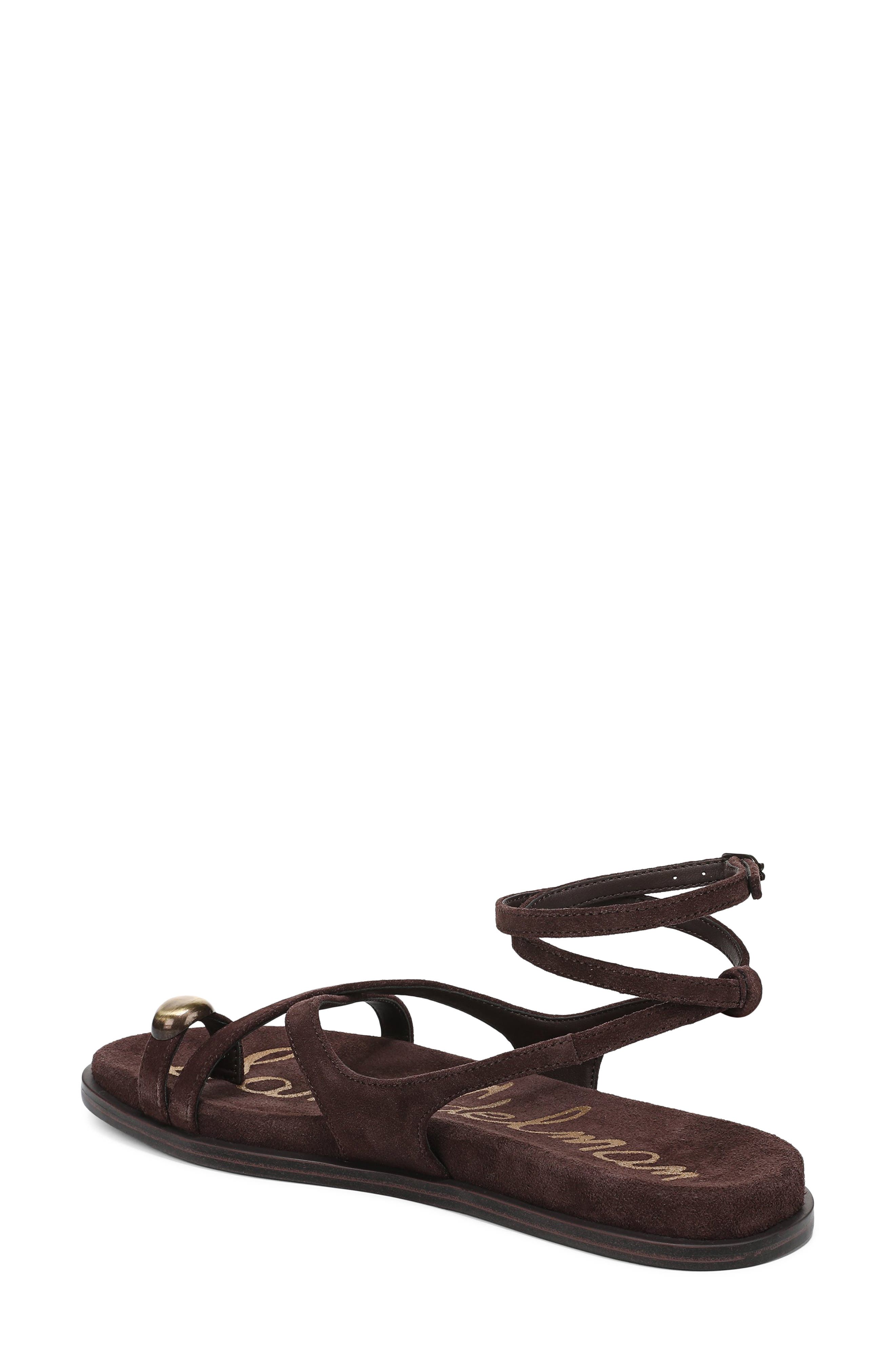 Sam Edelman Lottie Ankle Strap Sandal, Alternate, color, Cafe Noir