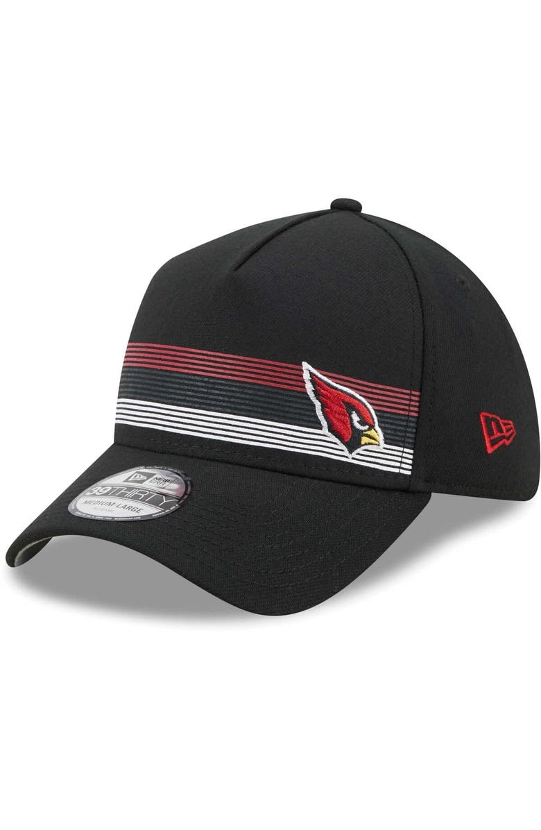 New Era Men's New Era Black Arizona Cardinals Flawless Stripe 39THIRTY Flex Hat, Alternate, color, 