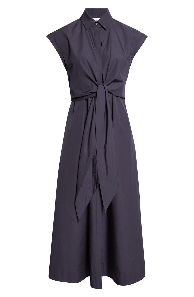 Lafayette 148 New York Organic Cotton Poplin Wrap Shirtdress, Alternate, color, Ink