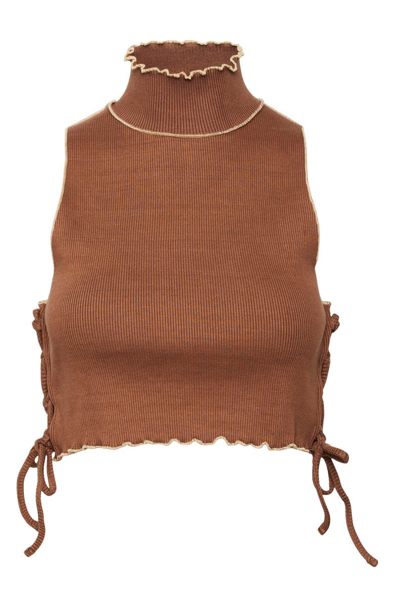 SOMETHING NEW Frida Sleeveless Side Tie Crop Top, Alternate, color, 