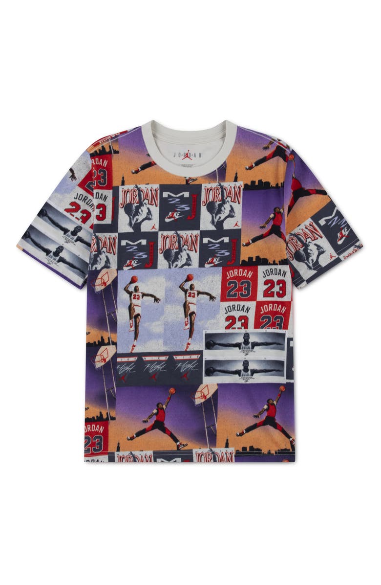 Jordan Kids' Poster Print Cotton Graphic T-Shirt, Main, color, Sail