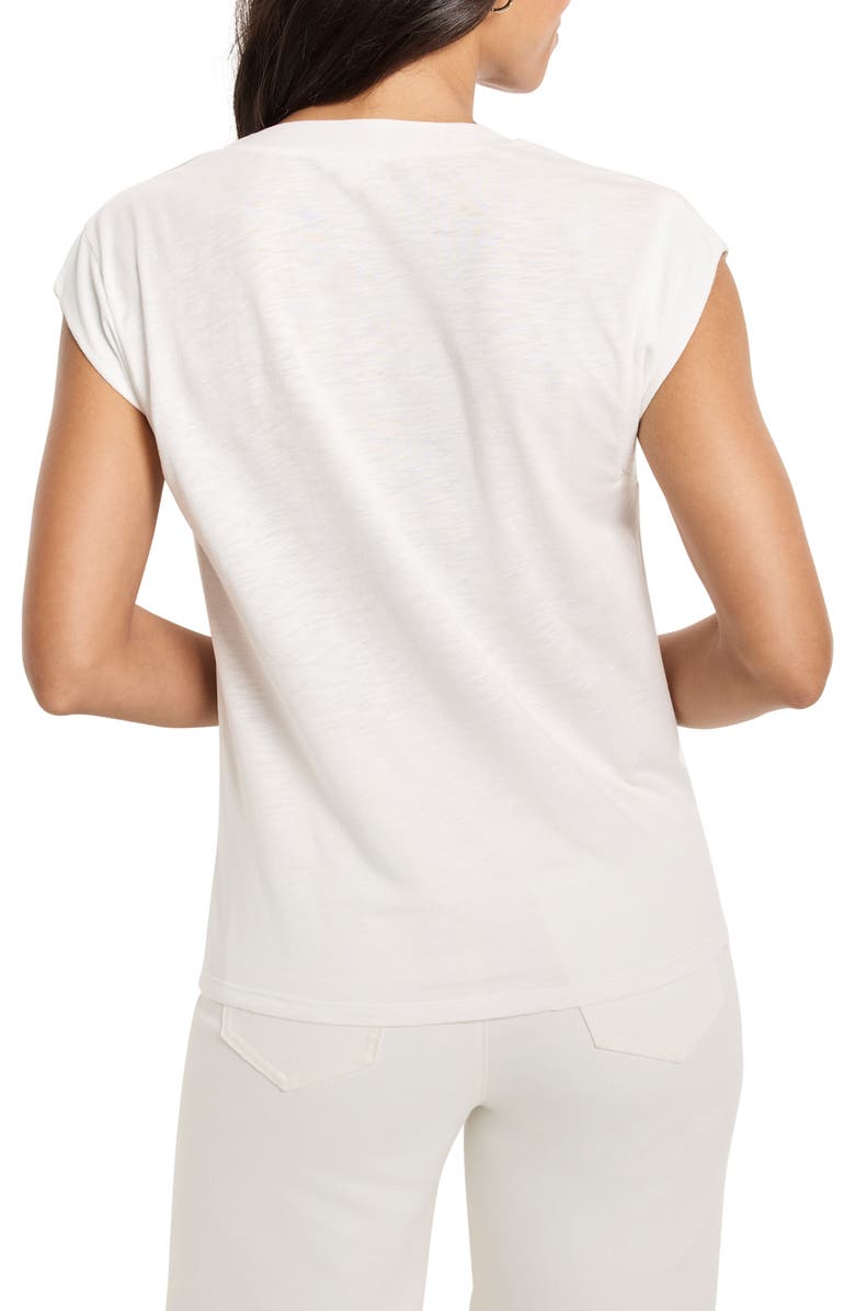 NZT by NIC+ZOE Cap Sleeve V-Neck Top, Alternate, color, Paper White