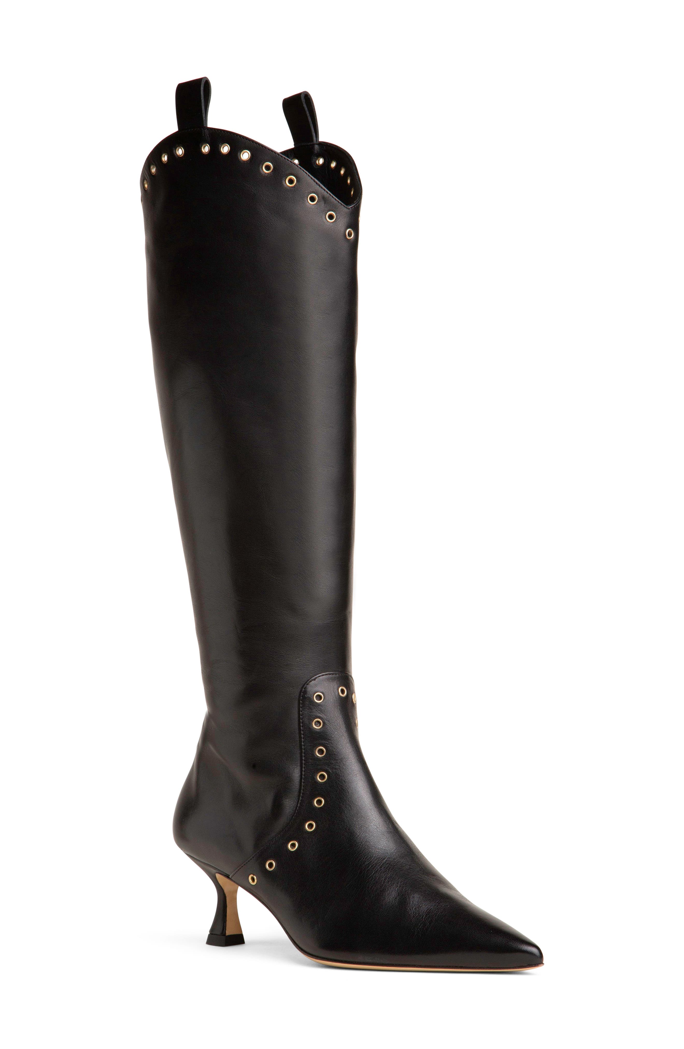 BEAUTIISOLES Vanessa Pointed Toe Tall Boot, Main, color, Black