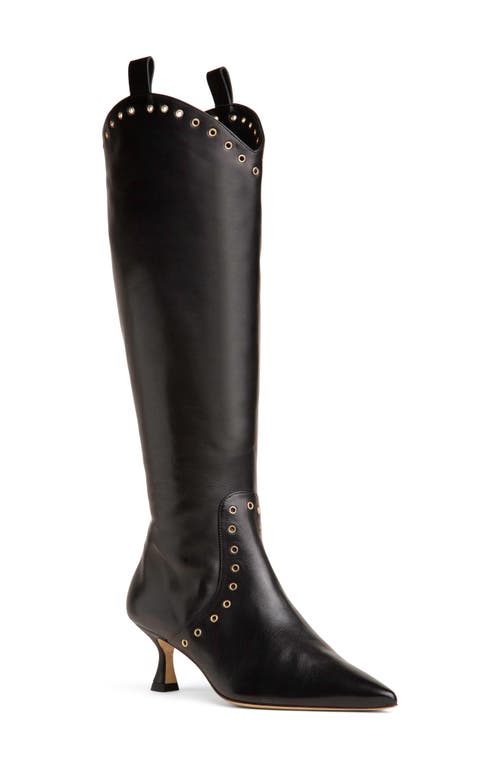 BEAUTIISOLES Vanessa Pointed Toe Tall Boot in Black 