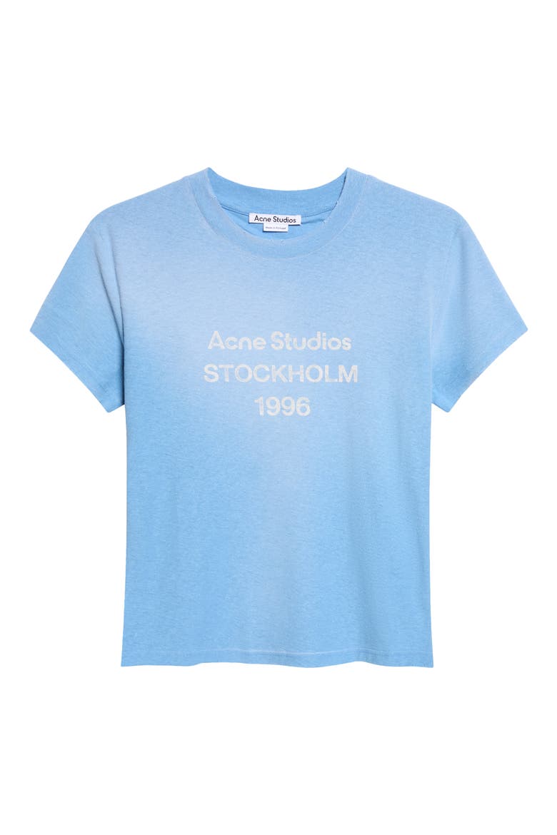 Etza U 1996 Strayed Logo Cotton & Hemp Graphic T-Shirt, Main, color, CORNFLOWER BLUE