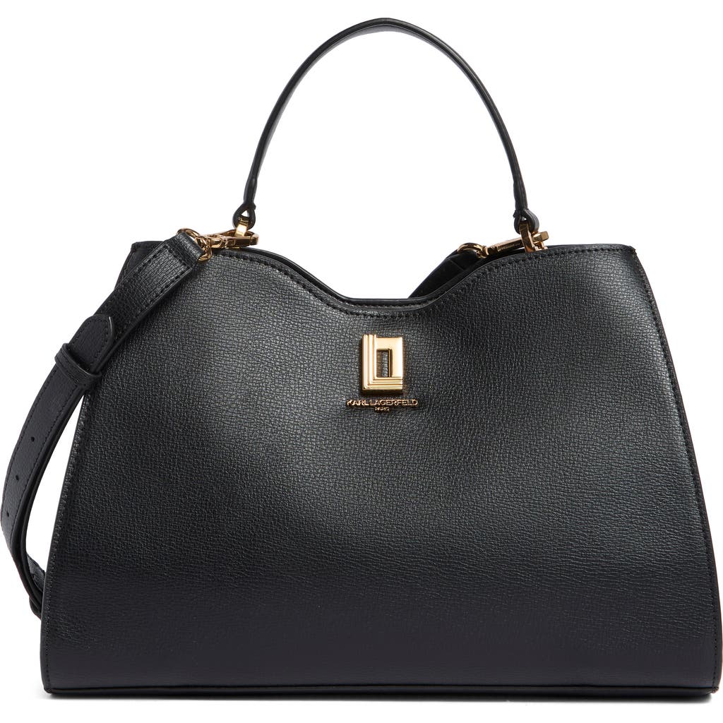 Karl Lagerfeld Paris Elle Leather Satchel In Multi