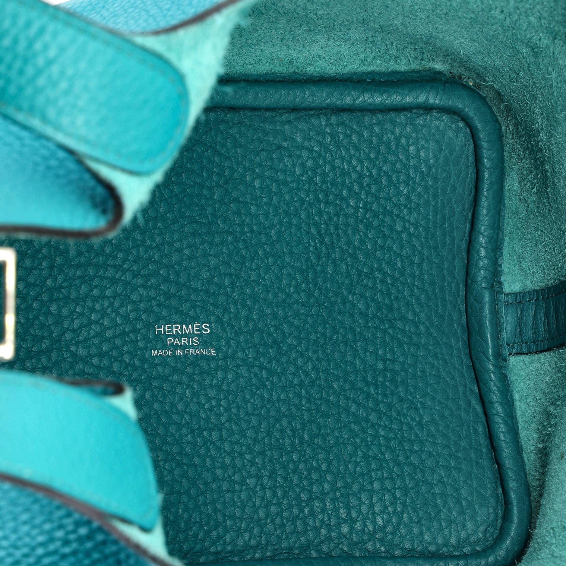 Pre-Owned Hermes Picotin Lock Bag Clemence MM, Alternate, color, Bleu Paon