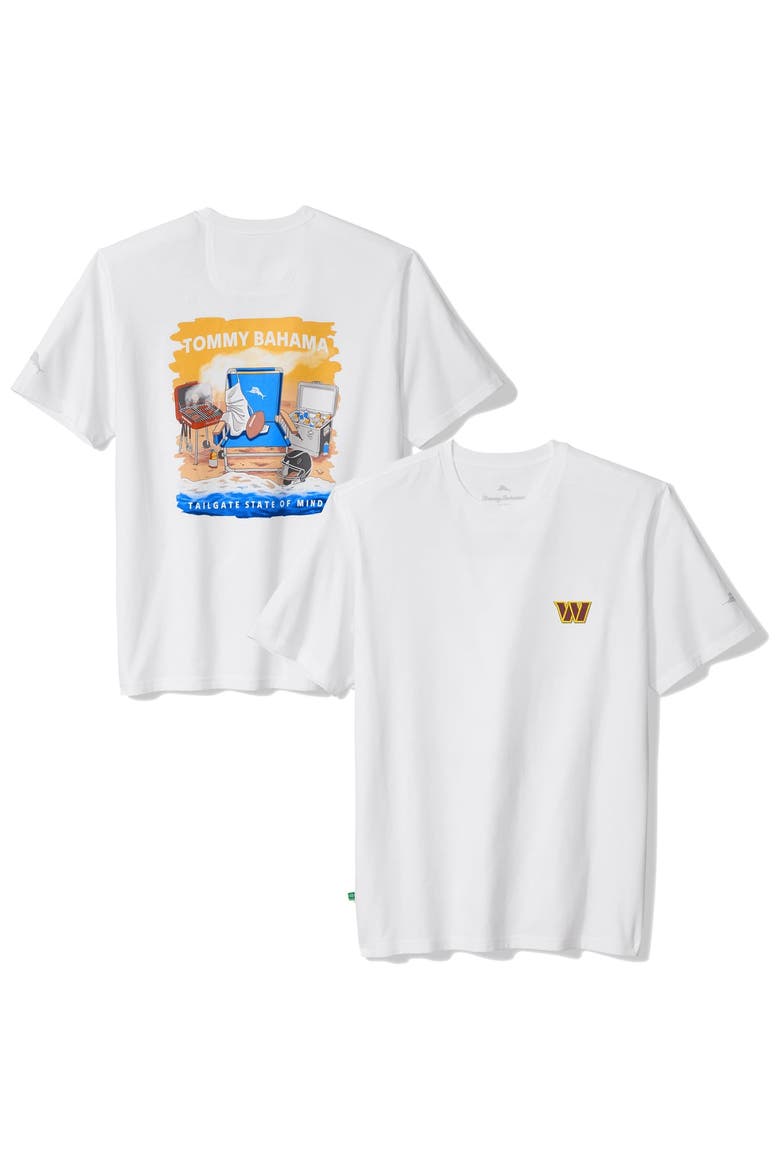 Men's Tommy Bahama White Washington Commanders Tailgate State of Mind T-Shirt, Main, color, White