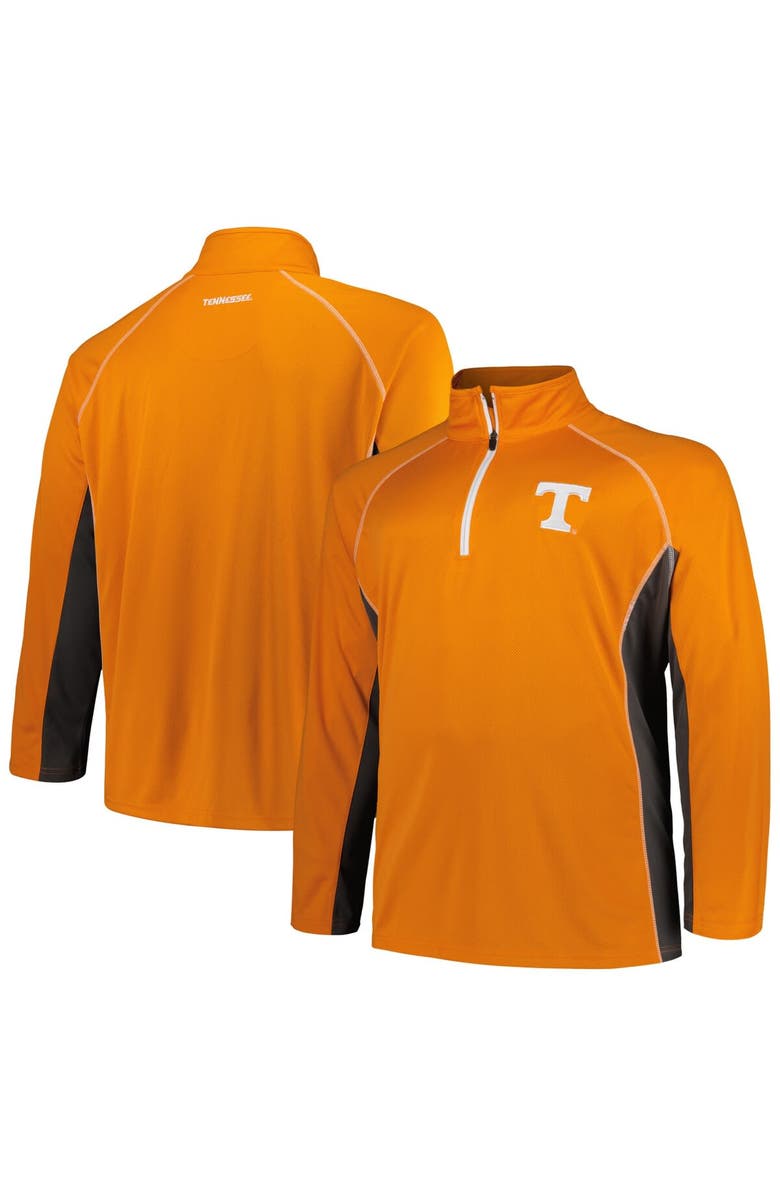 PROFILE Men's Profile Tennessee Orange Tennessee Volunteers Big & Tall Quarter-Zip Raglan Jacket, Main, color, 