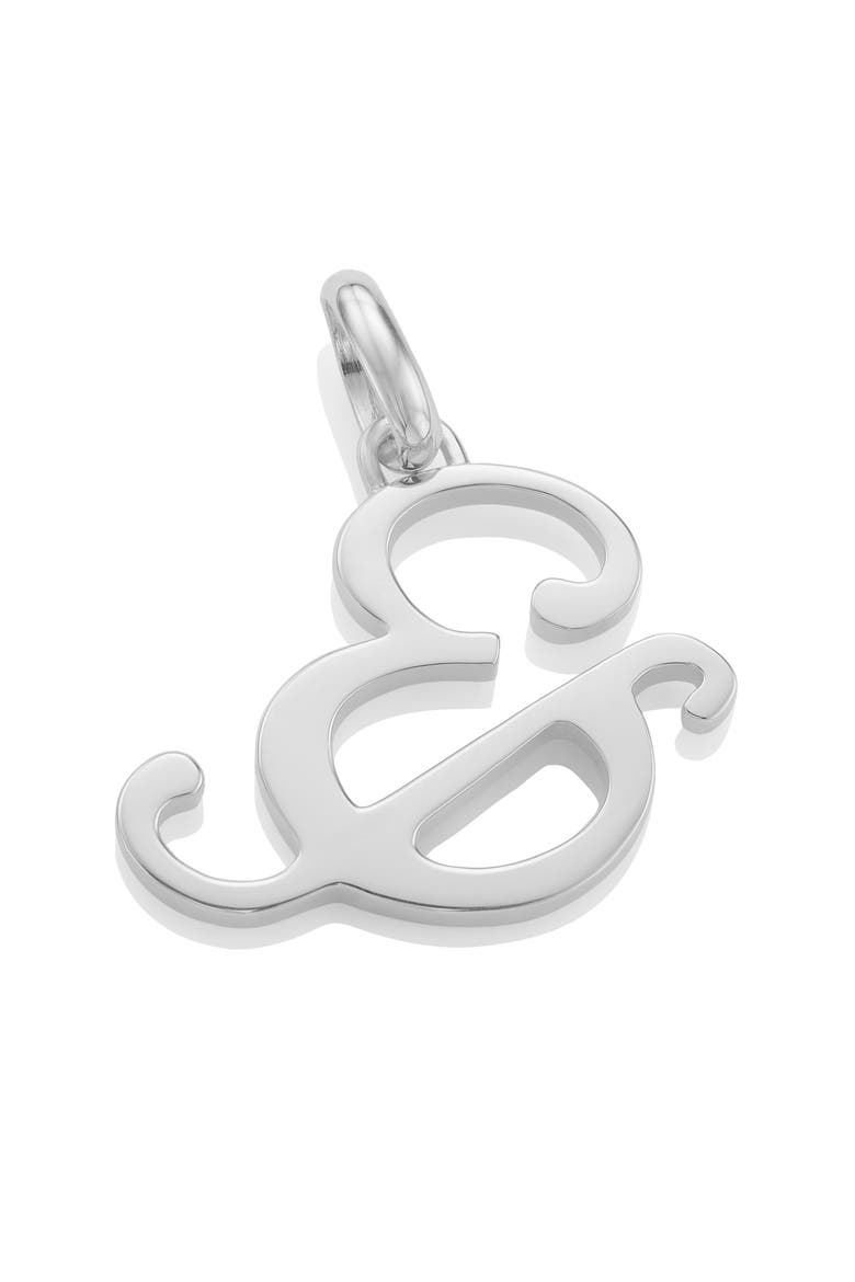 Alphabet Pendant Charm (Nordstrom Exclusive), Main, color, Silver- &