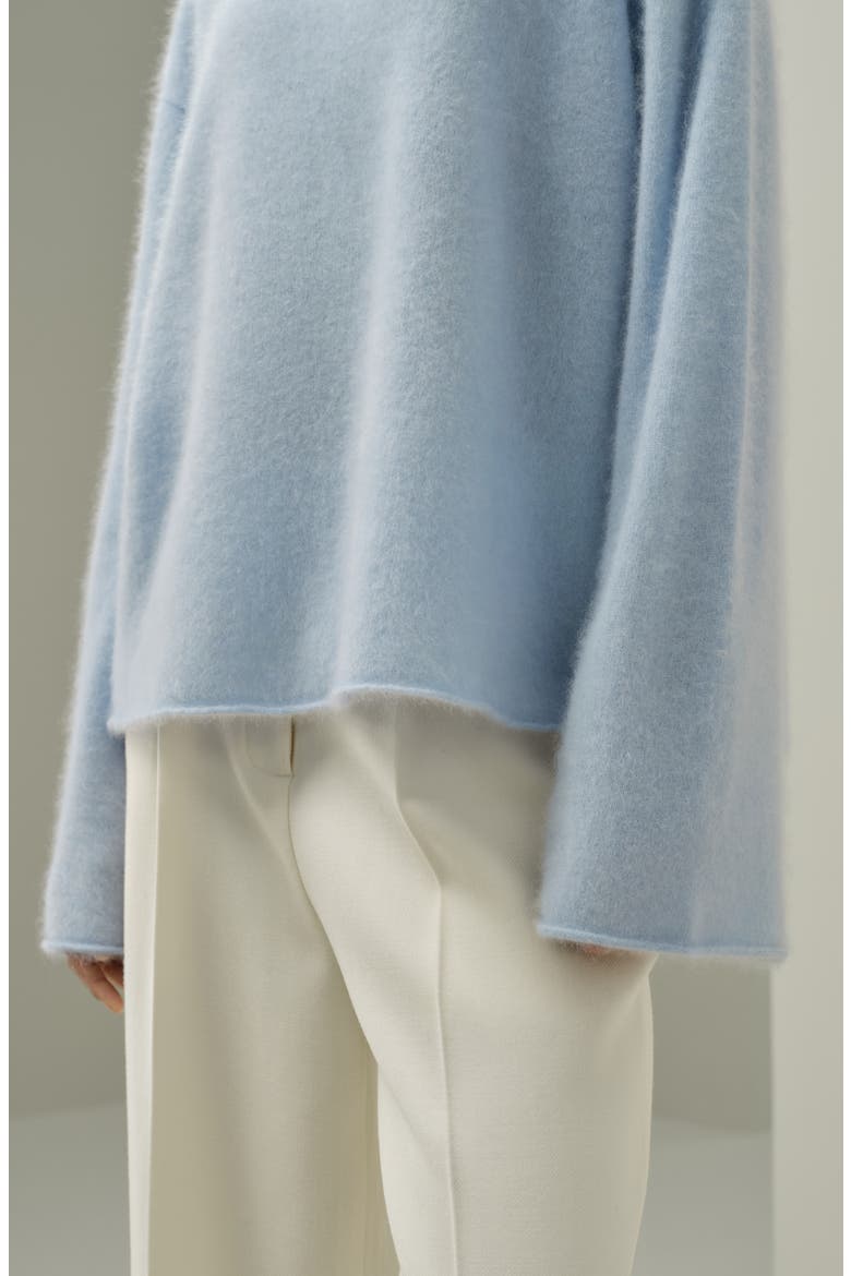 Women's Boat-Neck Brushed Cashmere Sweater, Alternate, color, Illusion Blue