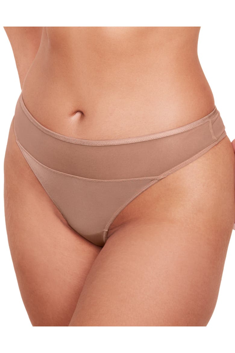 Fallon Thong Panties, Main, color, Medium beige