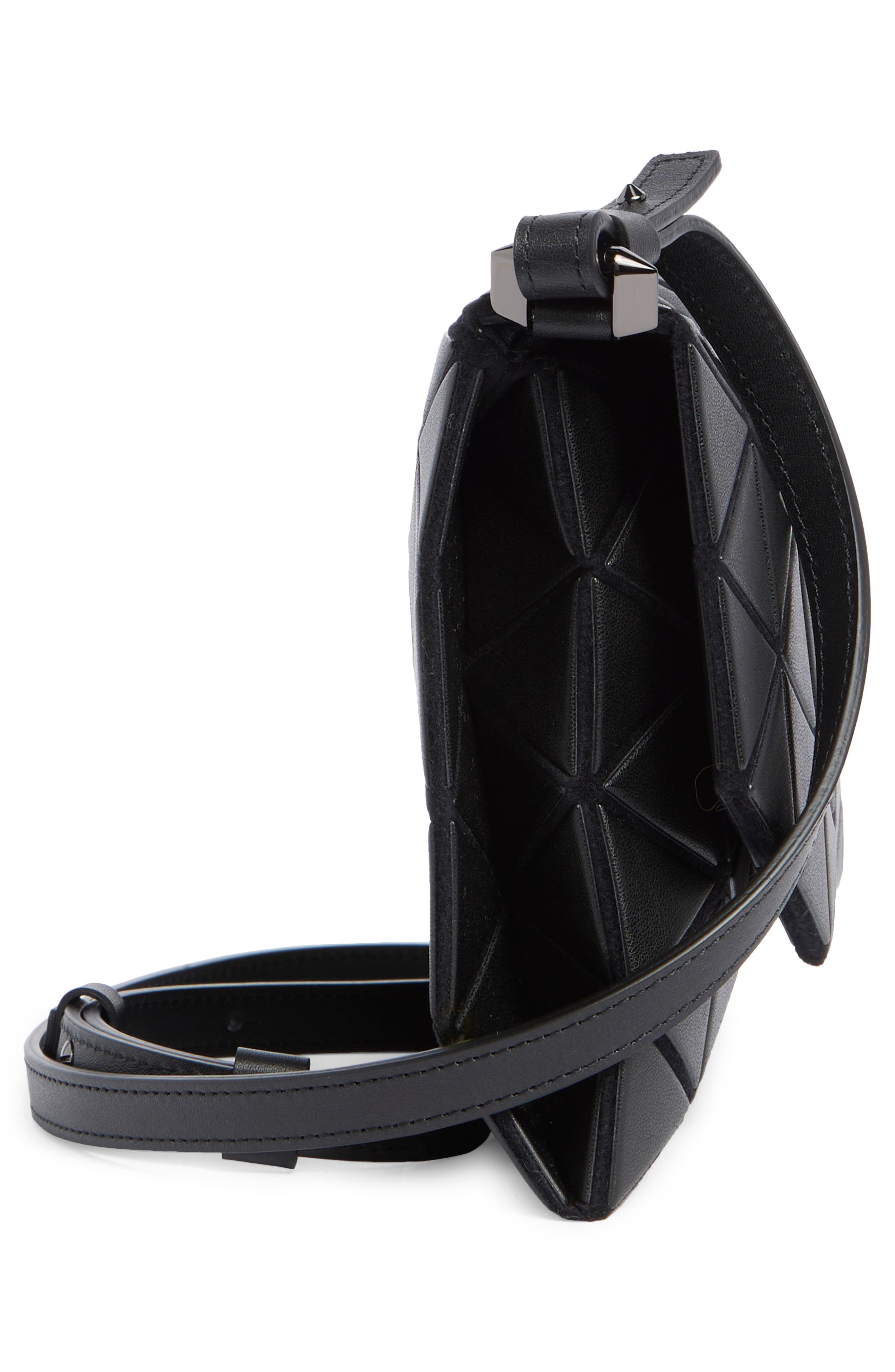 Bao Bao Issey Miyake Tonneau Matte Black Crossbody Bag, Alternate, color, Matte Black