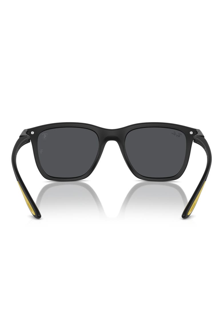 x Scuderia Ferrari 54mm Square Sunglasses, Alternate, color, MATTE BLACK