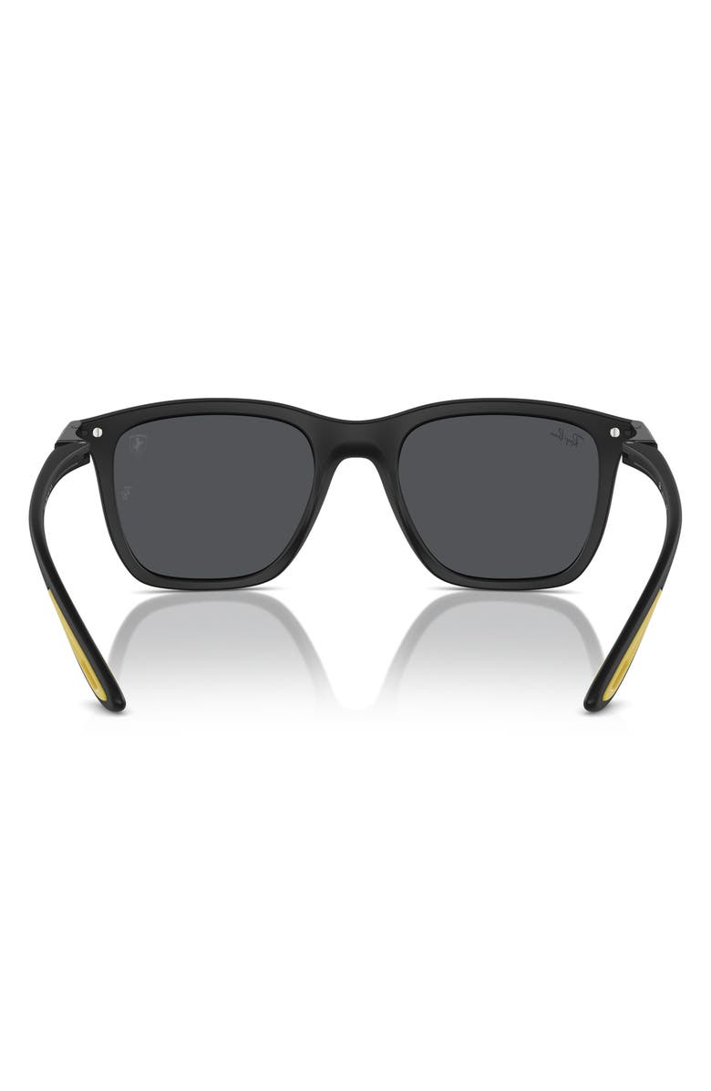 Ray-Ban x Scuderia Ferrari 54mm Square Sunglasses, Alternate, color, Matte Black