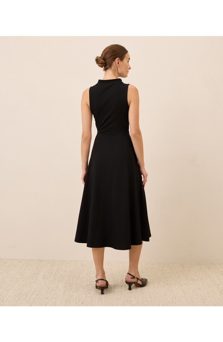 Pact Organic Cotton Fit & Flare Cowl Neck Dress, Alternate, color, 