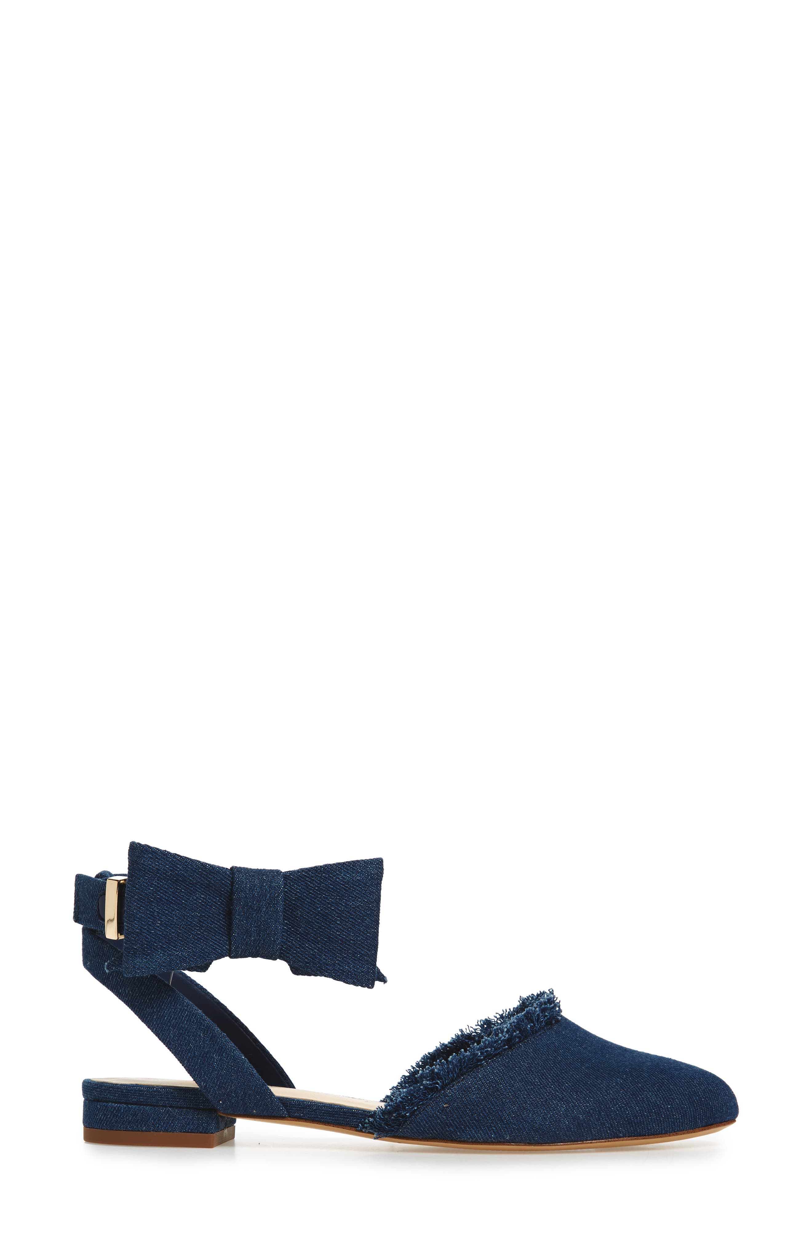 Pollie Flat, Alternate, color, DARK BLUE DENIM