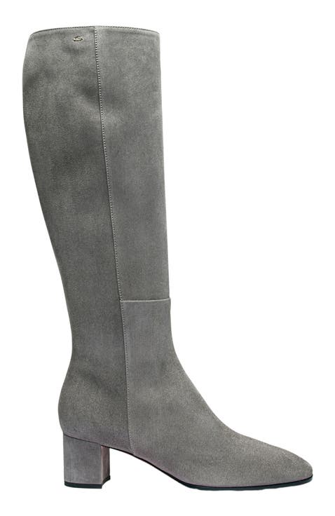 Suede Low-Heel Boot