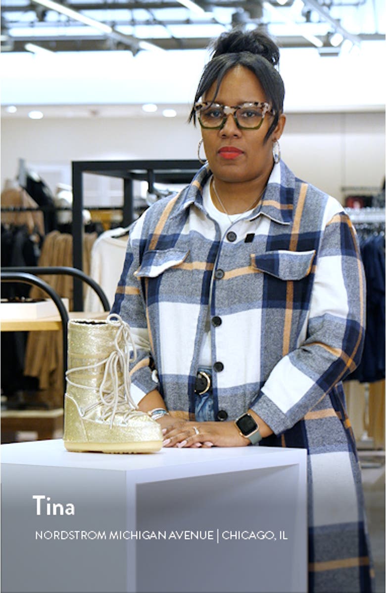 Kids' Metallic Glitter Icon Water Repellent Moon Boot<sup>®</sup>, sales video thumbnail